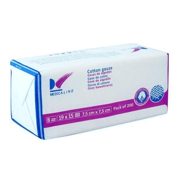 GARZE COTONE 8-PLY NON STERILI